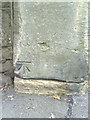 Benchmark on gatepost on #33 Prior Park Road