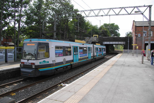 A Metrolink tram at Stretford