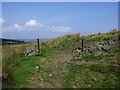 NS7084 : Broken gate, Craigannet Hill by Robert Murray