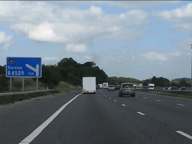 M5 Motorway - 1 mile to junction 14 © J Whatley :: Geograph Britain and ...