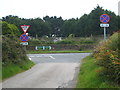 Junction of a minor road with the A394 at Carnebone