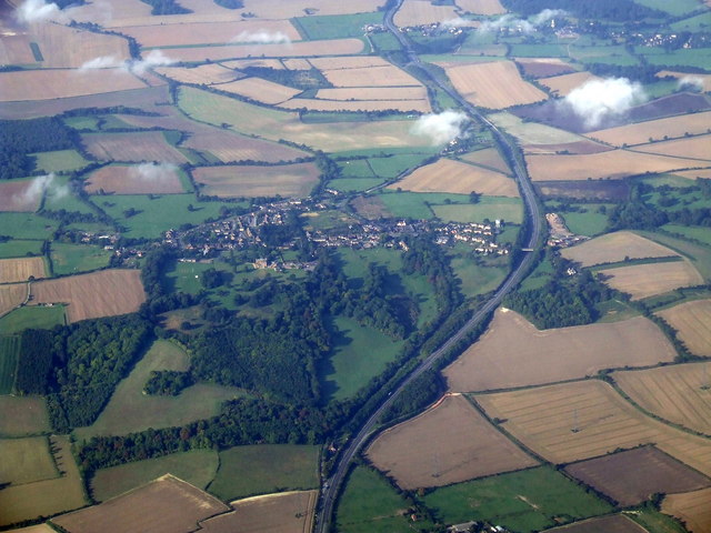 Great Offley from the air