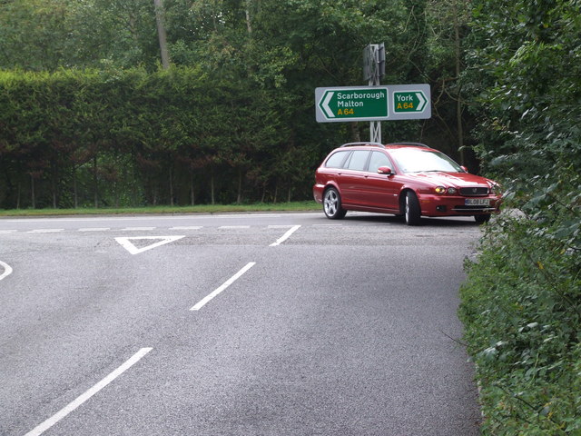 Junction of North Lane and the A64.