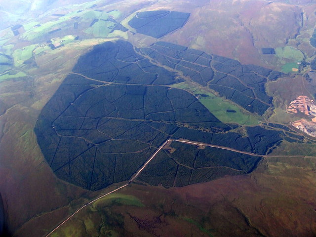 Forest Near Glespin From The Air © Thomas Nugent Geograph Britain