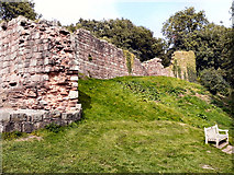 SJ5359 : Beeston Castle, Outer Curtain Wall by David Dixon