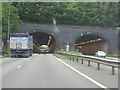 A40 - southbound entrance to Monmouth tunnels