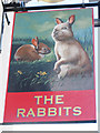 TQ5877 : The Rabbits sign by Oast House Archive