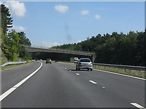 ST4688 : M48 Motorway - minor road overbridge near Rogiet by J Whatley