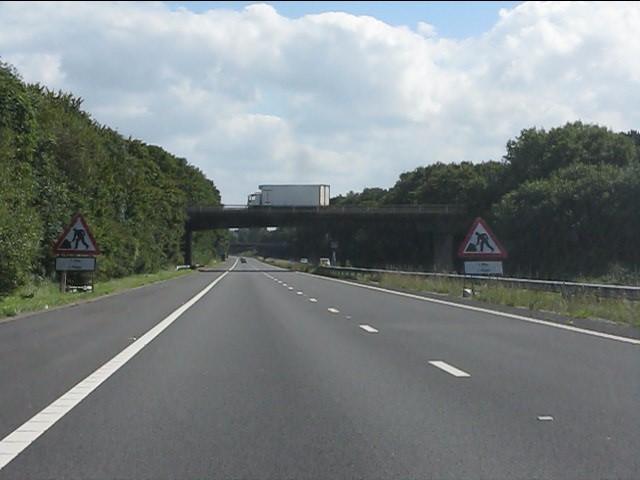 M48 Motorway - A48 overbridge at Hayes Gate