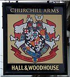 SU1112 : Sign for the Churchill Arms by Maigheach-gheal