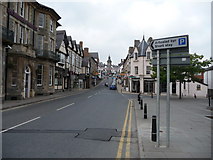 SO2872 : Knighton town centre by Jeremy Bolwell