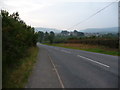 The B4351 road into Hay-on-Wye