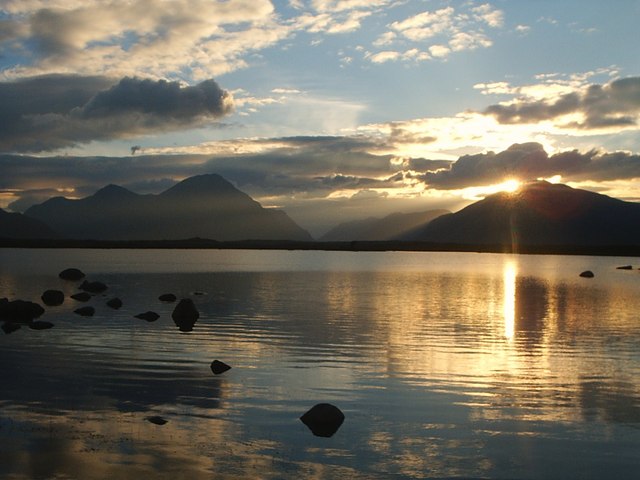 Glencoe from Lochan Gaineamhach at sunset