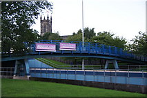 SJ8199 : Footbridge over the A6 underpass by Bill Boaden