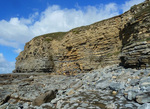 Cliffs at Dunraven Bay © Ruth Sharville :: Geograph Britain and Ireland