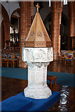 TM1215 : St Peter & St Paul, Saint Osyth, Essex - Font by John Salmon