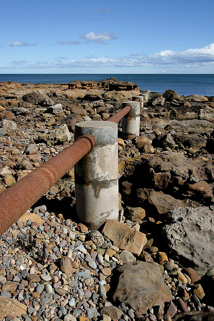 A sewage pipeline at Reed Point