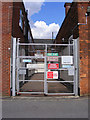 Clays Ltd, gate on Chaucer Street