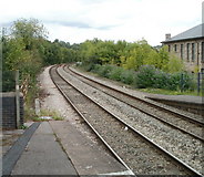 ST5393 : Chepstow Railway Station : tracks heading for England by Jaggery