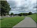 View of the A3 from the path to Surrey University