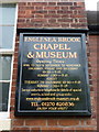 Englesea-brook Chapel and Museum, Sign