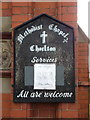 Methodist Chapel, Chorlton, Sign