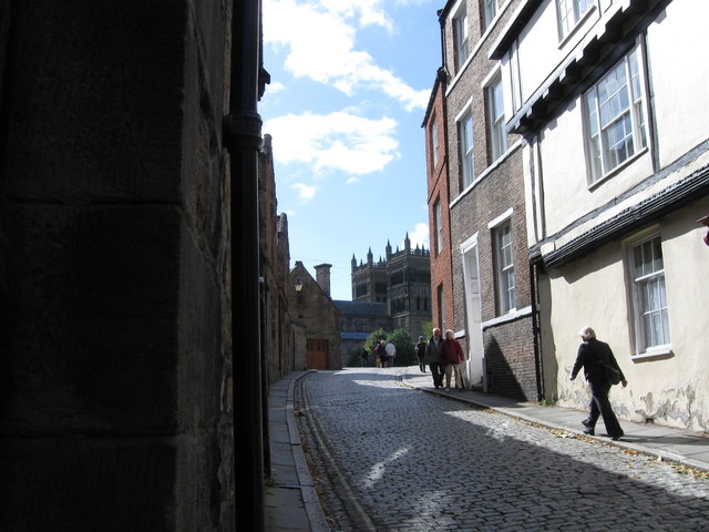 Cobbled street up to Cathedral
