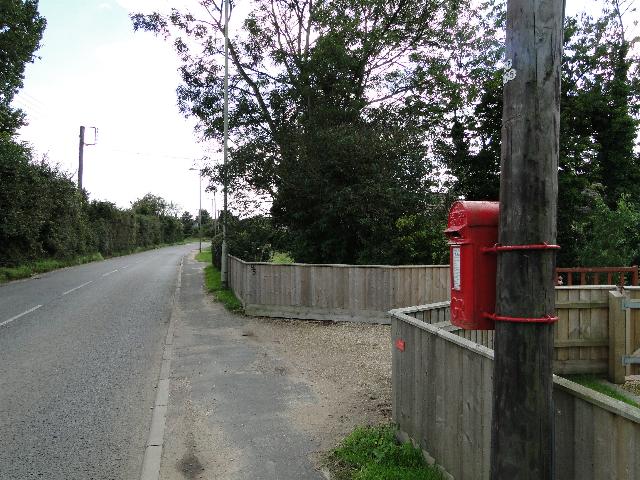 GR postbox on a telegraph pole
