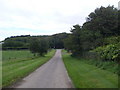 Minor road heading east towards the A947