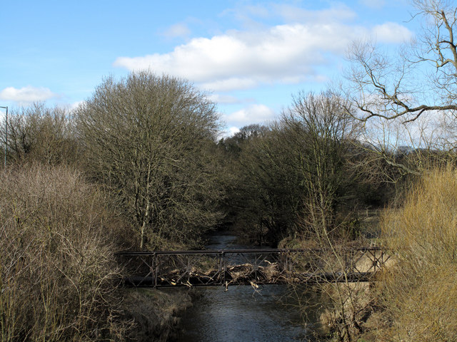 Pipeline over River Browney at... © Trevor Littlewood :: Geograph ...