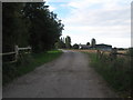 Farm road towards Heminge Farm