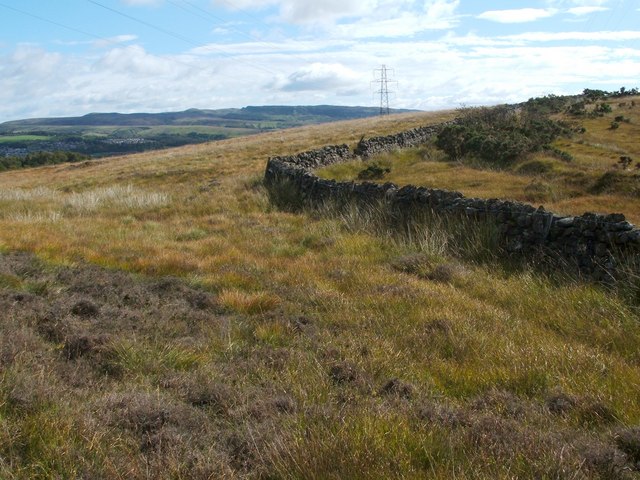 Corner of dry-stone wall