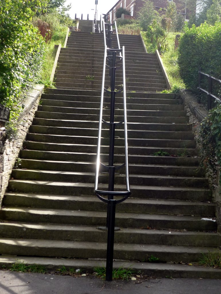 Steps in Hollywood Park, Stockport © Graham Hogg cc-by-sa/2.0 ...