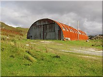 NG5721 : A red barn by Richard Webb