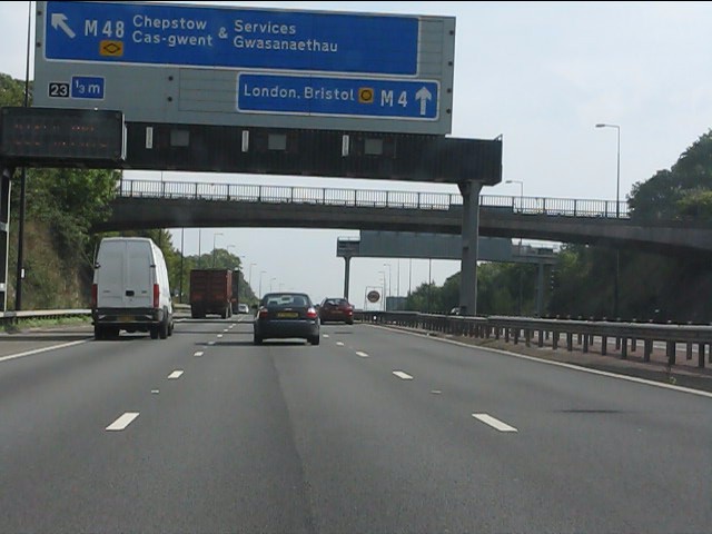 M4 Motorway - half-mile to junction 23,... © J Whatley :: Geograph ...