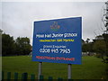 Sign, Moss Hall Junior School, Essex Park N3