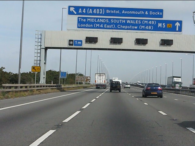 M5 Motorway - 1 mile to junction 18 © J Whatley :: Geograph Britain and ...