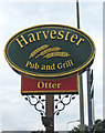 Otter (Harvester) (3) - sign, Guildford Road