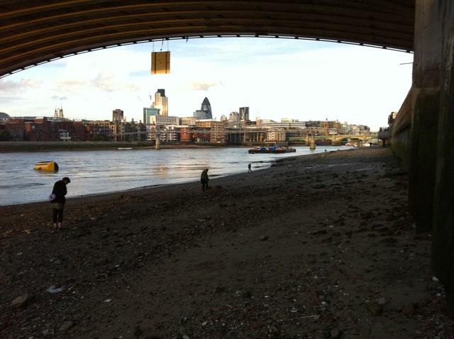 View of the Thames from under Blackfriars Railway Bridge