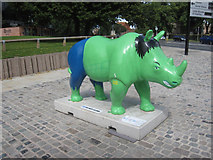 SJ4065 : Rhino mania - #32 The Bulk rhino next to Nuns Road by John S Turner