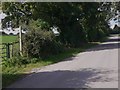 New Lane at Kings Somborne with footpath on the left