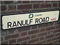 Street sign, Ranulf Road NW2