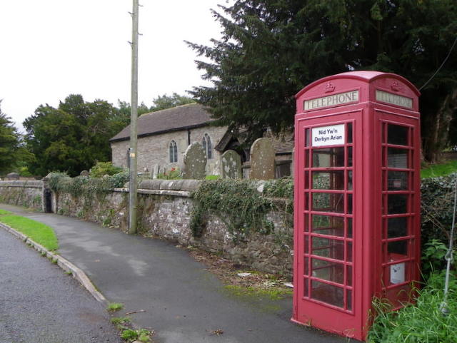 Telephone box, Llanspyddid