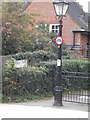 Lamppost and street sign, Kidderpore Avenue NW3