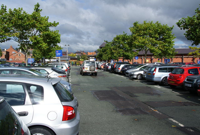 The car park at Sainsbury's, Oswestry © Bill Boaden :: Geograph Britain ...