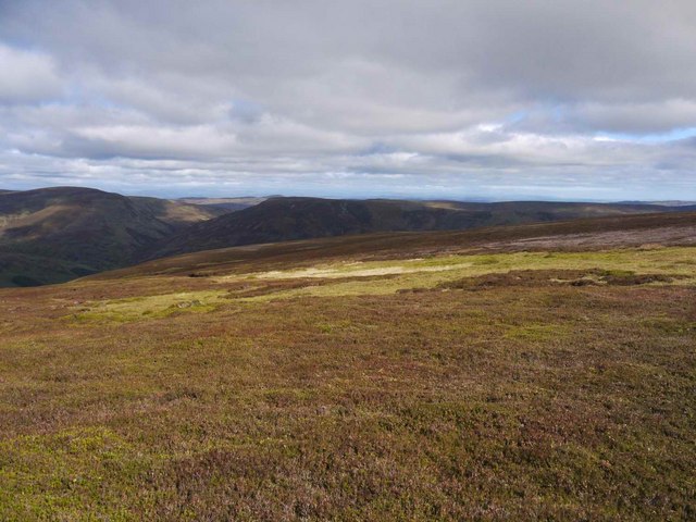 Moorland on the NE ridge of Achnafree Hill