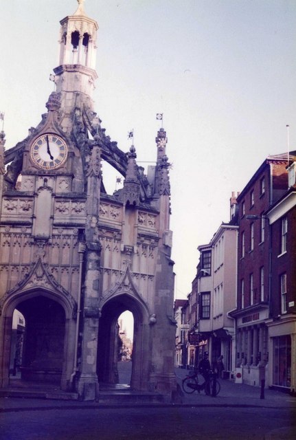 Market Cross and East Street, Chichester, in 1985