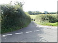 Single-track road south from Usk Road