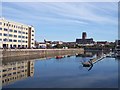 The VAT House next to the marina at Queens Dock