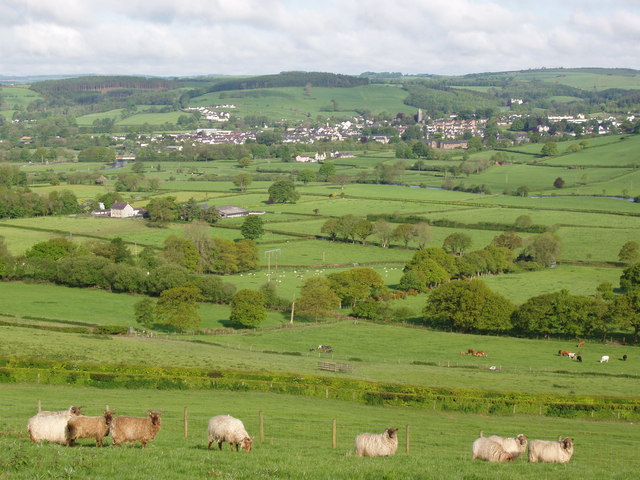 View over Lampeter and the Teifi Valley